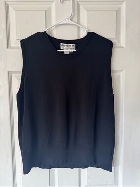 Joseph A Black Sleeveless Knit Tank Top size 2X